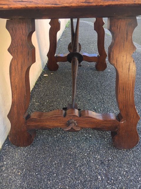 Old green ceramic coffee table from Cazaux