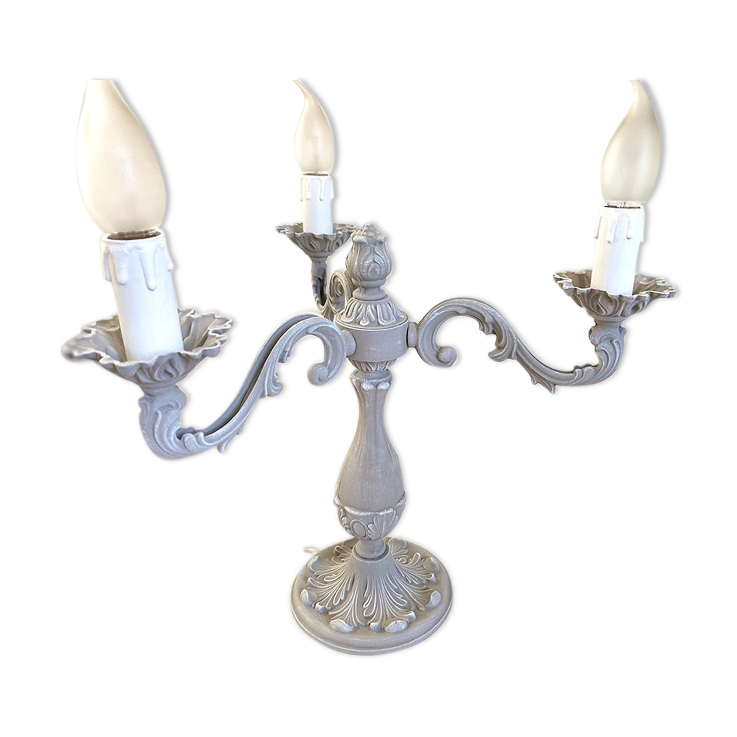 Table lamps 3 branches weathered girandoles