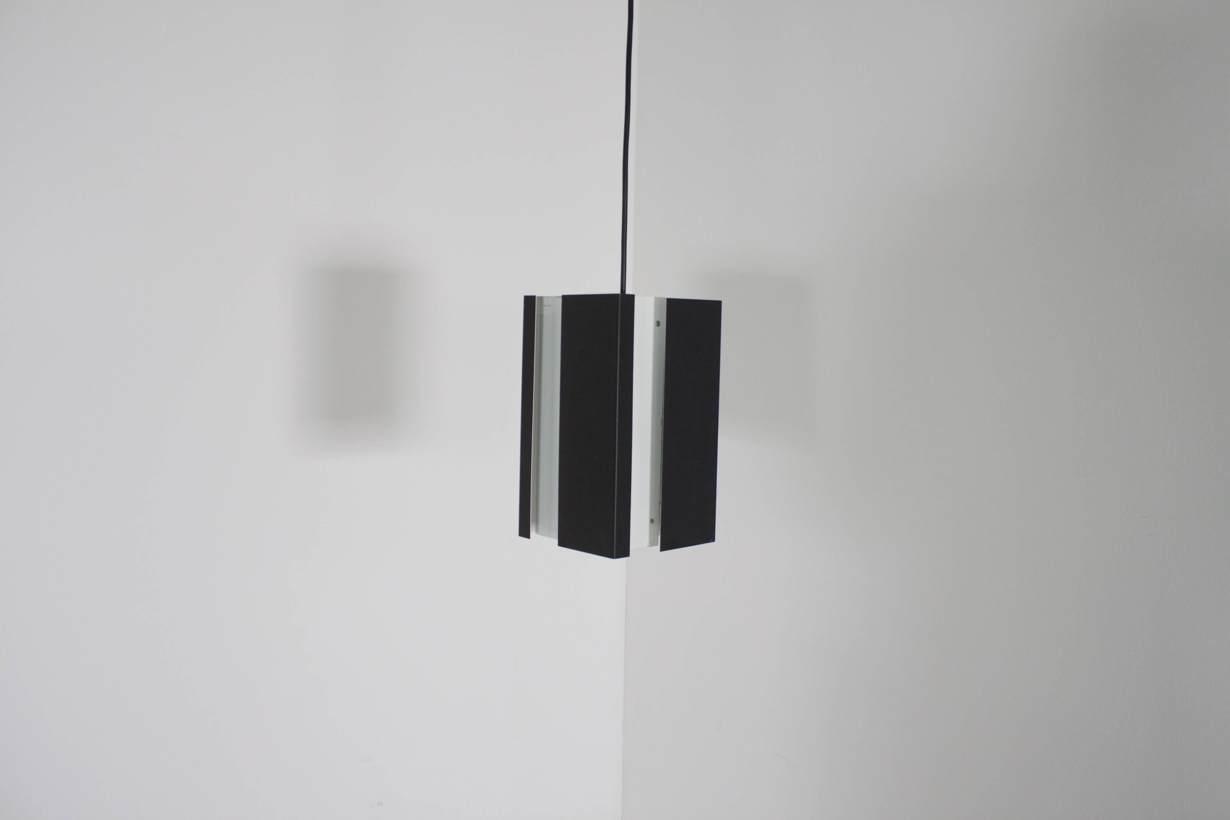 Black and White Metal Pendants by Jan Hoogervorst for ANVIA, 1960s