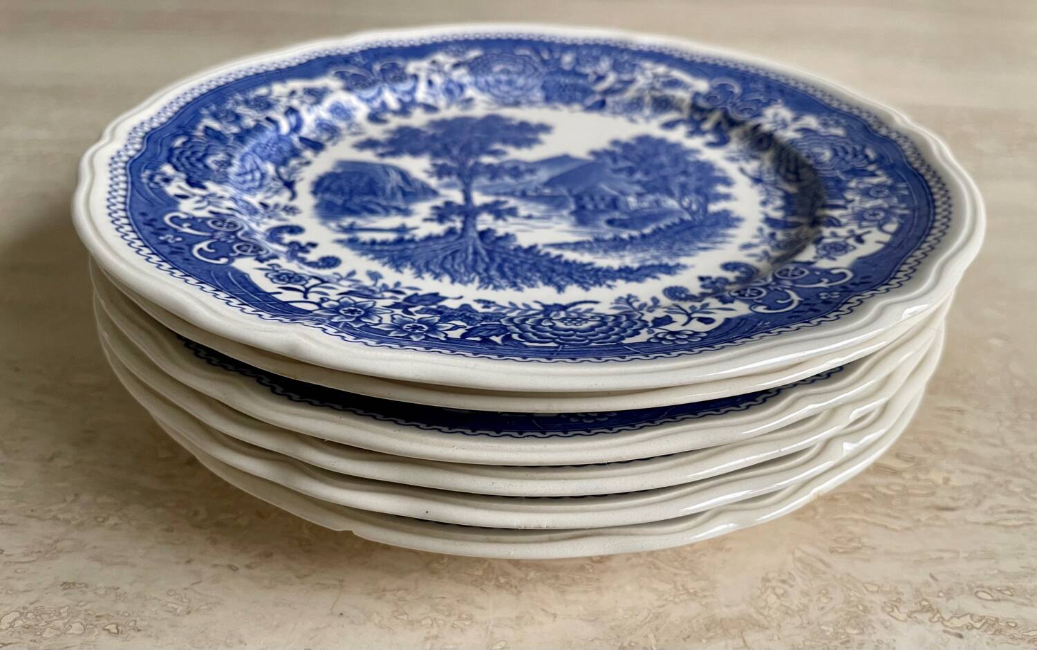 6 vintage Villeroy and Boch dessert plates