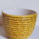 Vintage “rope” slip ceramic planter