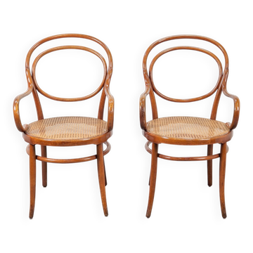 Bentwood Webbing Chairs by Jacob & Josef Kohn for Wiener Werkstätte, Austria, 1890s, Set of 2