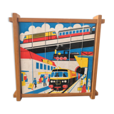 Three-sided puzzle design 60s - 70s
