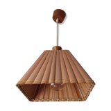Square bamboo pendant lamp, vintage