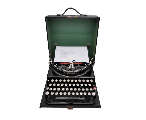 Machine à écrire remington 3 original usa 1930 révisée ruban