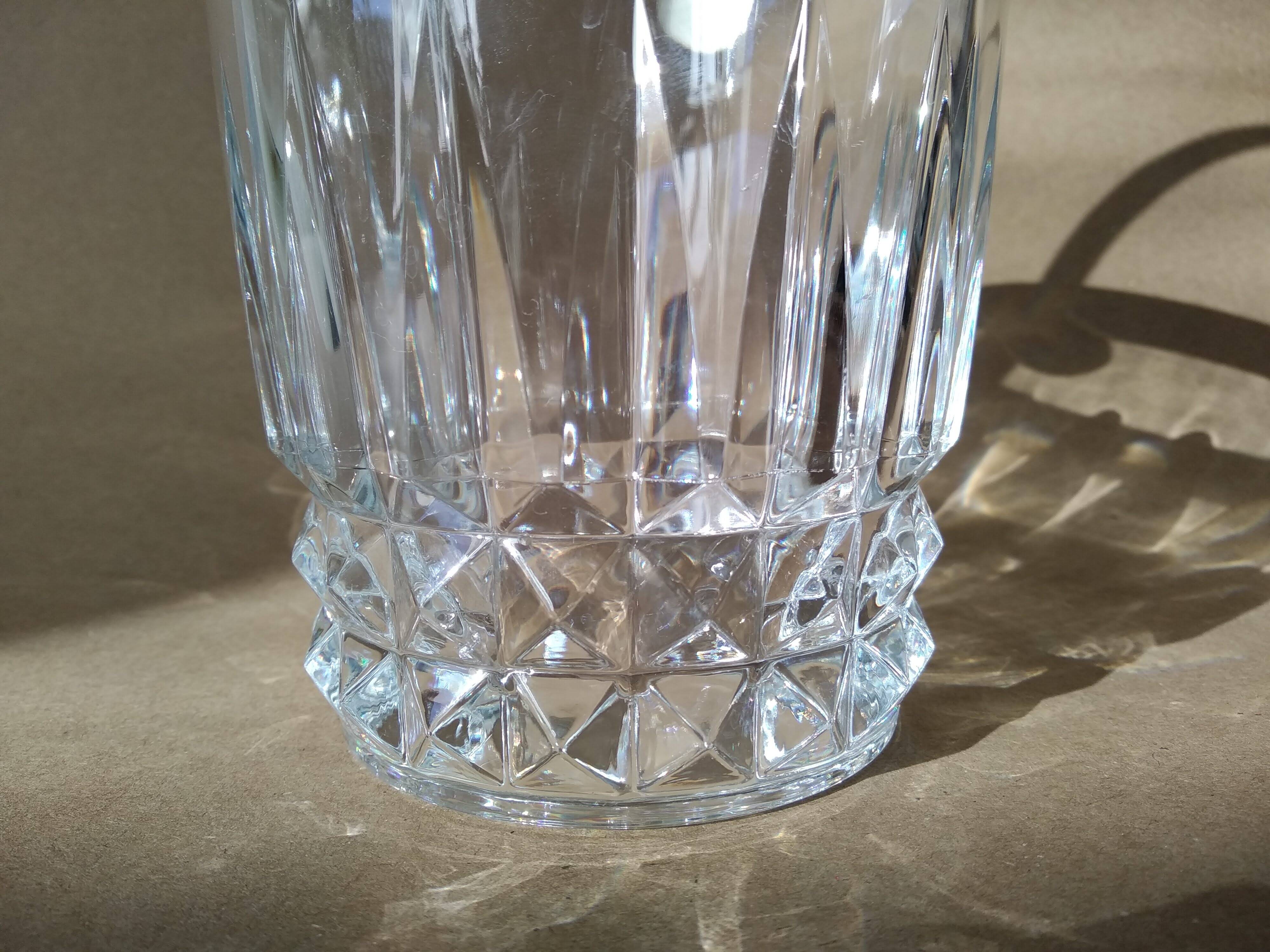 Vintage DArques Crystal Ice Bucket Diamond Tips