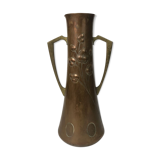 Vase Art Nouveau WMF copper and brass, circa 1900.
