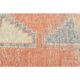 1970s Turkish Oushak Handmade Wool Cotton Orange Runner Rug 81x265