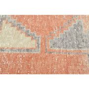 1970s Turkish Oushak Handmade Wool Cotton Orange Runner Rug 81x265