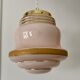 Suspension vintage globe in pink opaline with gold details