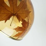 rare vintage PENDANT LAMP resin with maple leaves 1970s hanging lamp