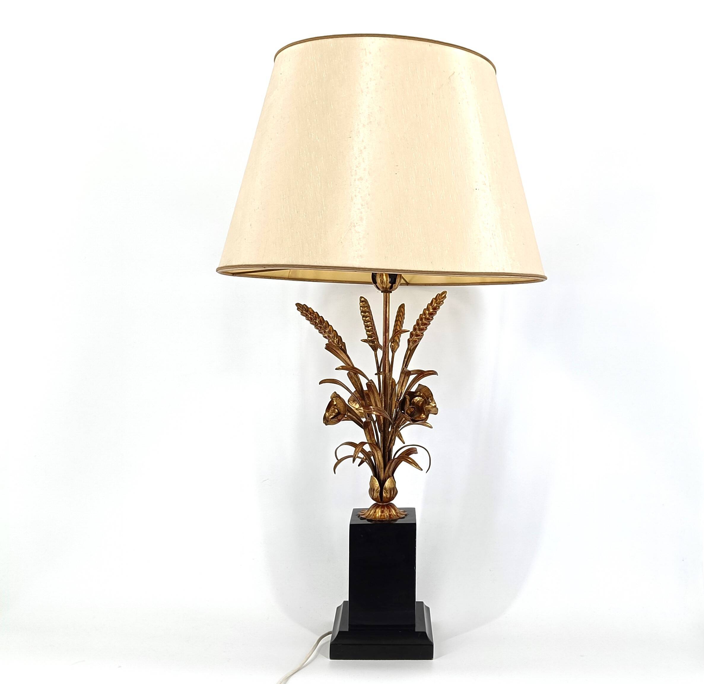 Vintage sheaf of wheat table lamp - 1960s