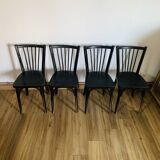 Set of 6 black Baumann N153 chairs
