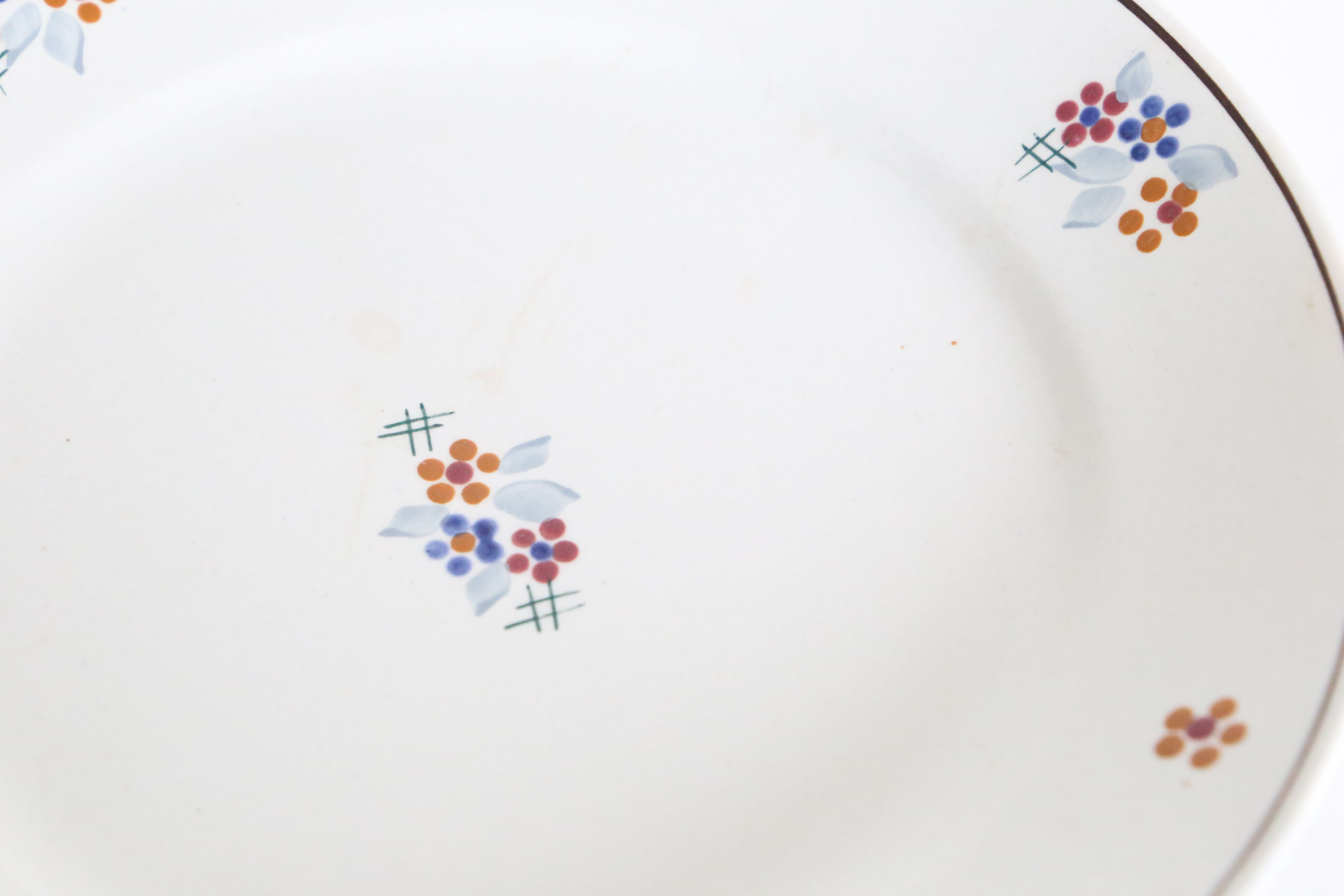 Round dish Saint Amand, 1940, French manufacture, vintage