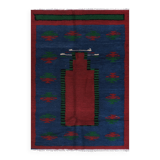 Vintage Turkish Oushak Rug Handwoven 114x163 cm