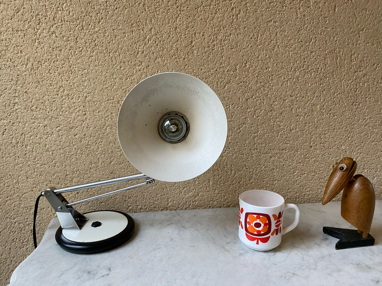 Aluminor articulated desk lamp France vintage 70s
