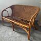 Vintage rattan sofa 60s-70s