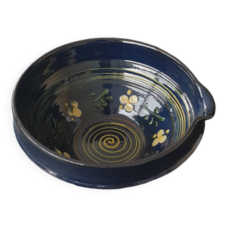 Savoyard pottery Marnaz Cream salad bowl