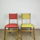 Pair of 50's style reconstruction chairs, wood