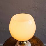Lampe de Table Vintage Tchécoslovaque en Verre Rose Poudré, 1970s