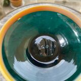 Antique marbled blown crystal vase