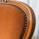 Pair of Louis XV style armchairs in ochre velvet