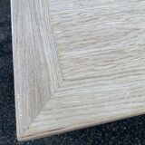 Renovated farmhouse table in solid oak wood and veneer 135cm