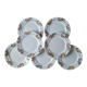 Service of 7 plates in earthenware