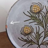 Lot de 3 assiettes vintages en grés