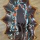 Catchall, small dish in Vallauris ceramic in the shape of a leaf.