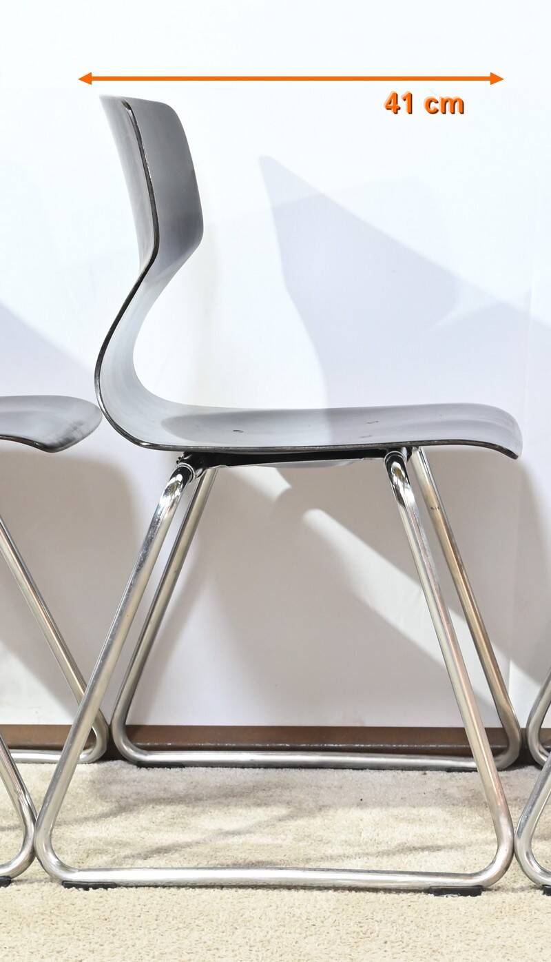 Set of 4 Pagwood Chairs, stamped Pagholz Flötotto – 1960