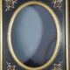 Napoleon III black and gold laqué frame, oval view 46x40 cm