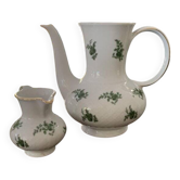 Service à café Bavaria Seltmann Weiden vert et blanc en porcelaine - set de 2