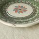 Earthenware plate from forges leseaux cul noir sponge decoration late 19th century