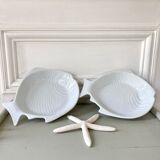 Embossed ceramic fish dishes