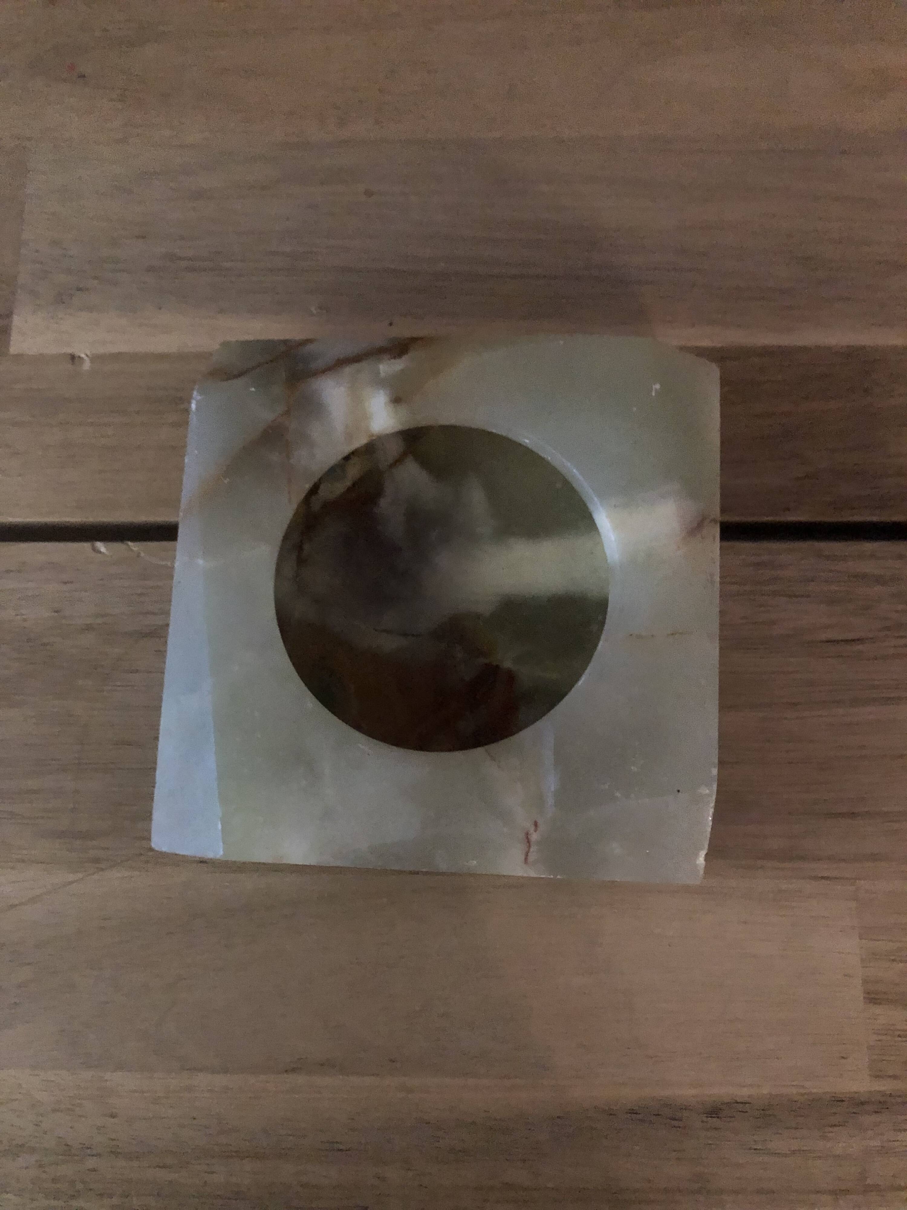 Marbled onyx ashtray