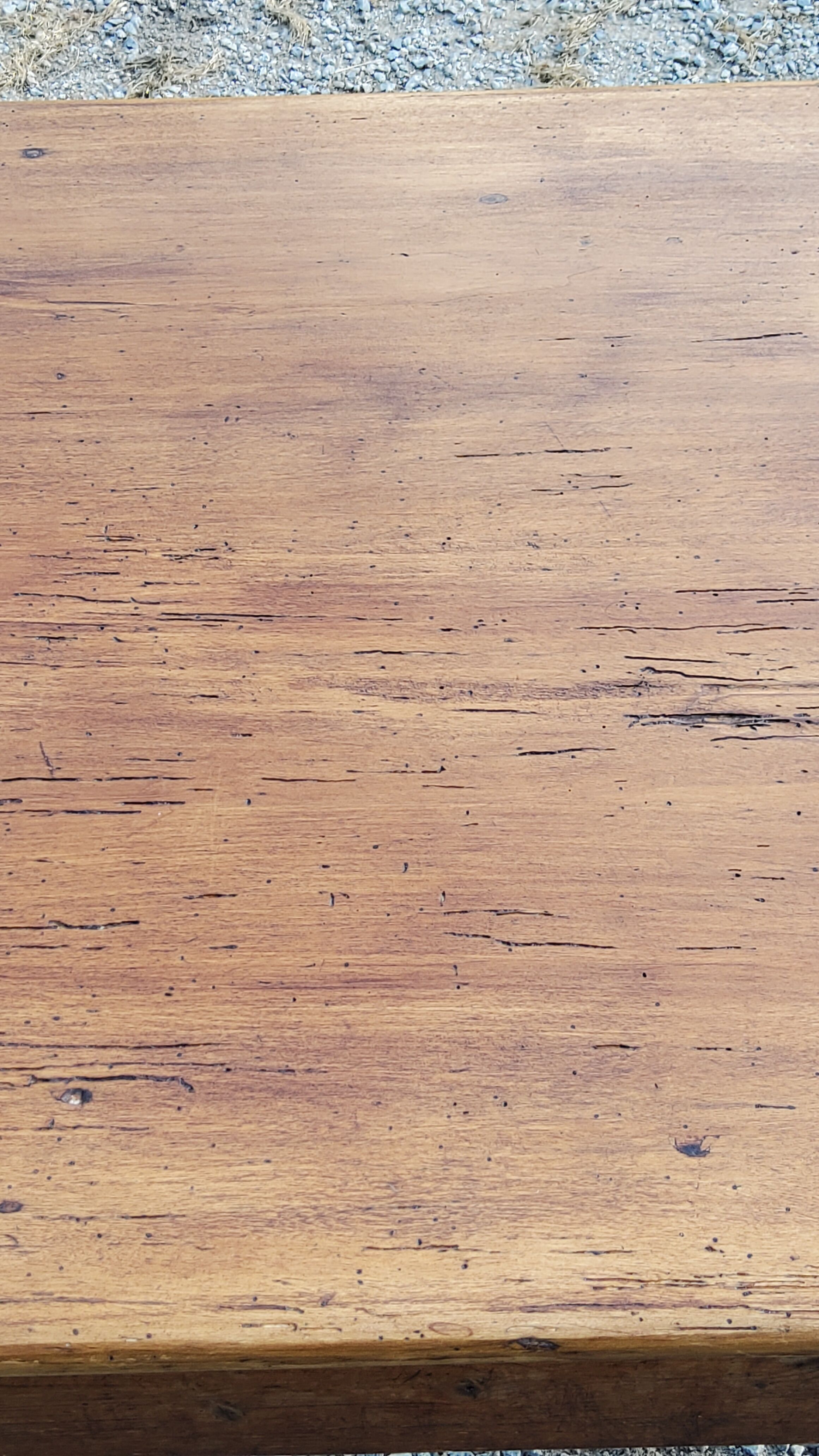 Farm table nineteenth century feet spindles 251cm and its 2 benches