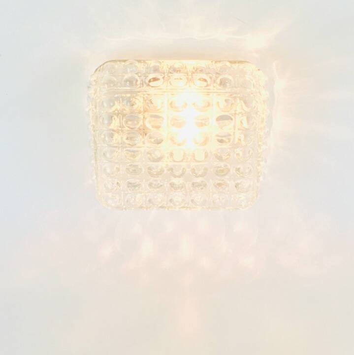 Lustre en verre bulle de style mid-century par Helena Tynell pour Limburg, années 1970.