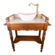 Meuble vasque ancien marbre et bois de style Louis-Philippe