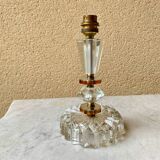 Art deco crystal blade base Val St Lambert Belgium glass & mirror