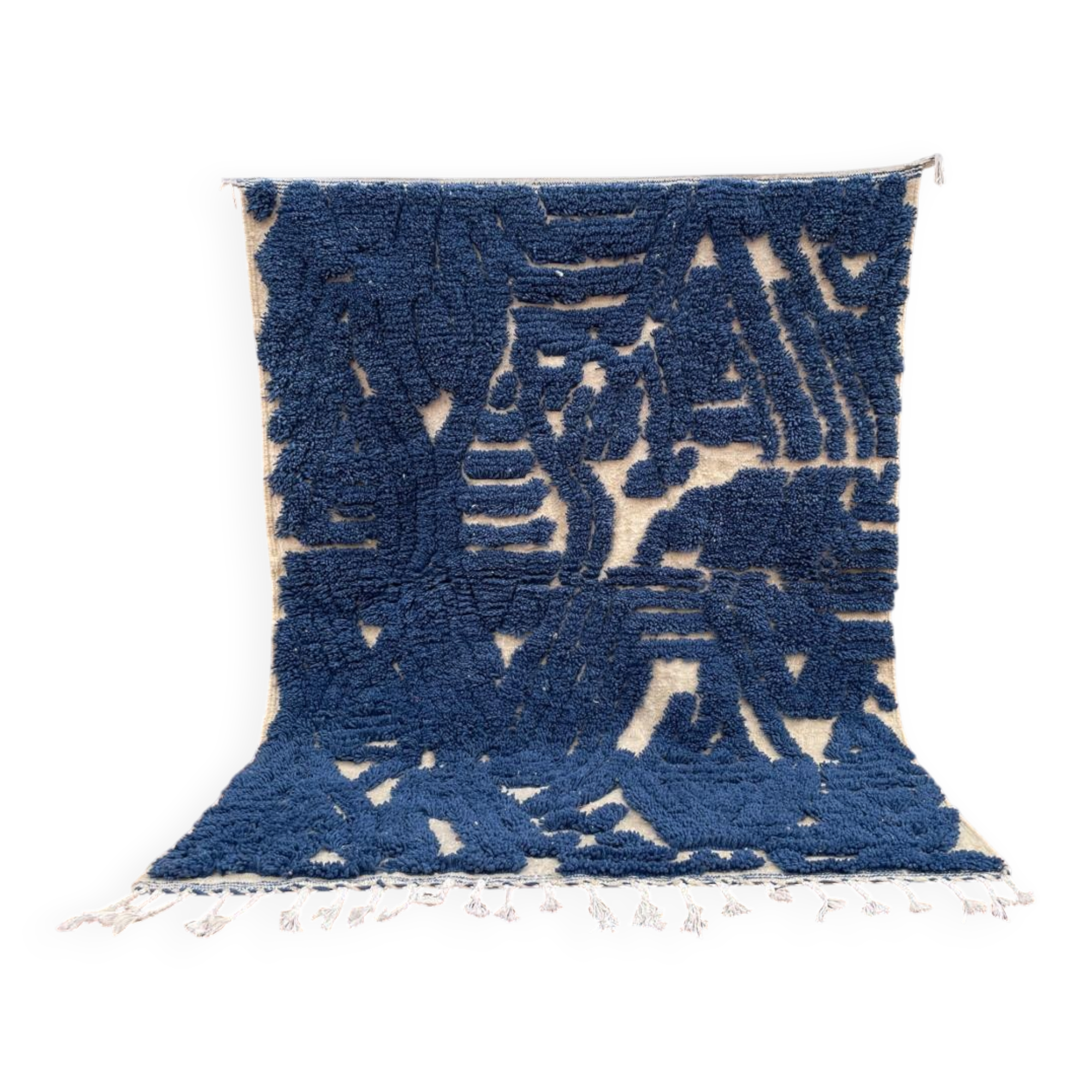 Handmade natural Berber rug 3x2 m