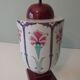 Ceramic lamp stand with floral pattern of Art Nouveau inspiration, 1960-1970