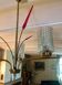 Vintage brass and crystal chandelier