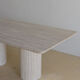 Olympia rectangular dining table - 180x90 - natural travertine