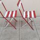 Pair of folding garden bistro chairs, 1900s, vintage