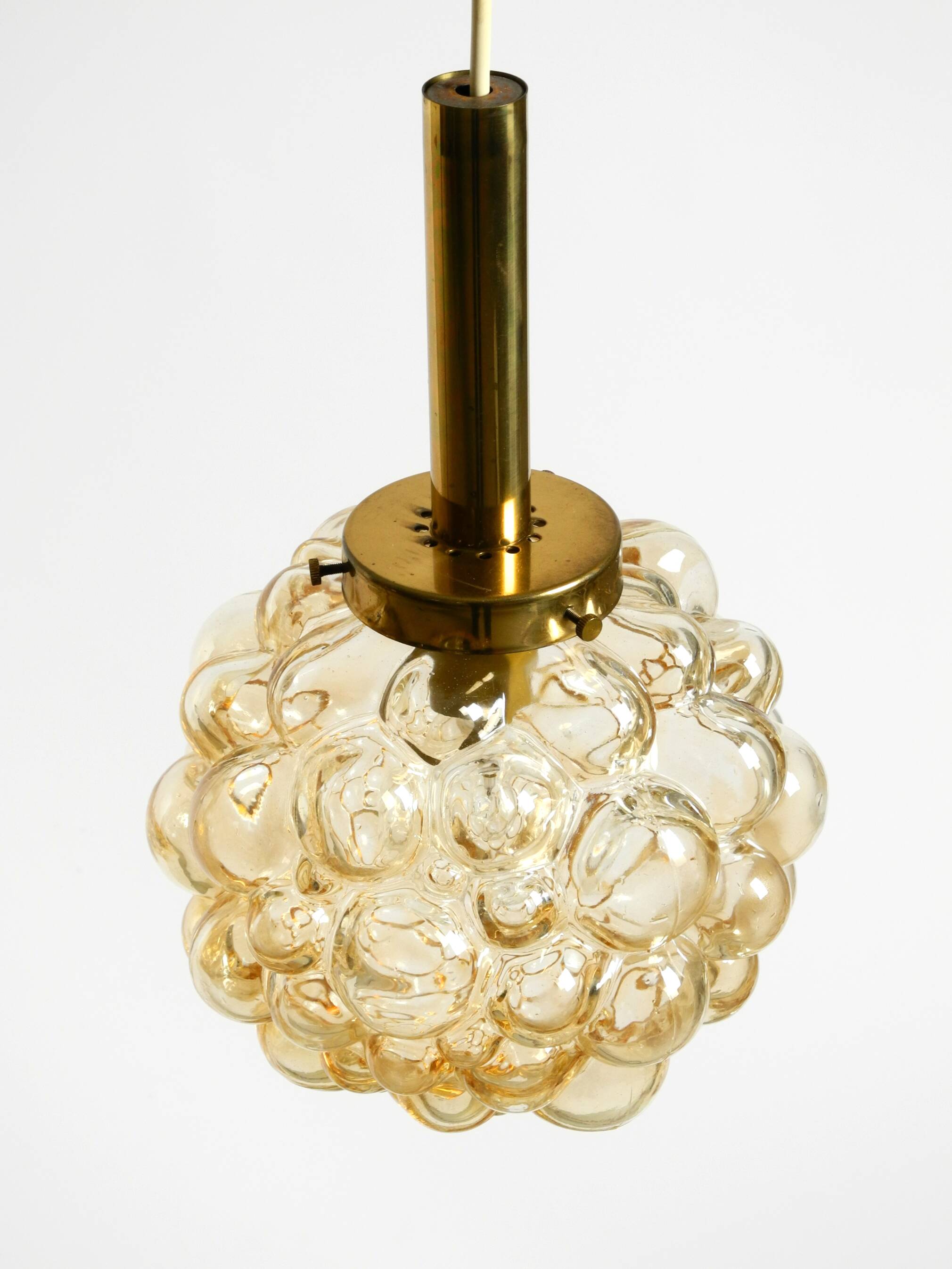 Original glass bubble pendant lamp from the 1960s | Manufactured by Limburg