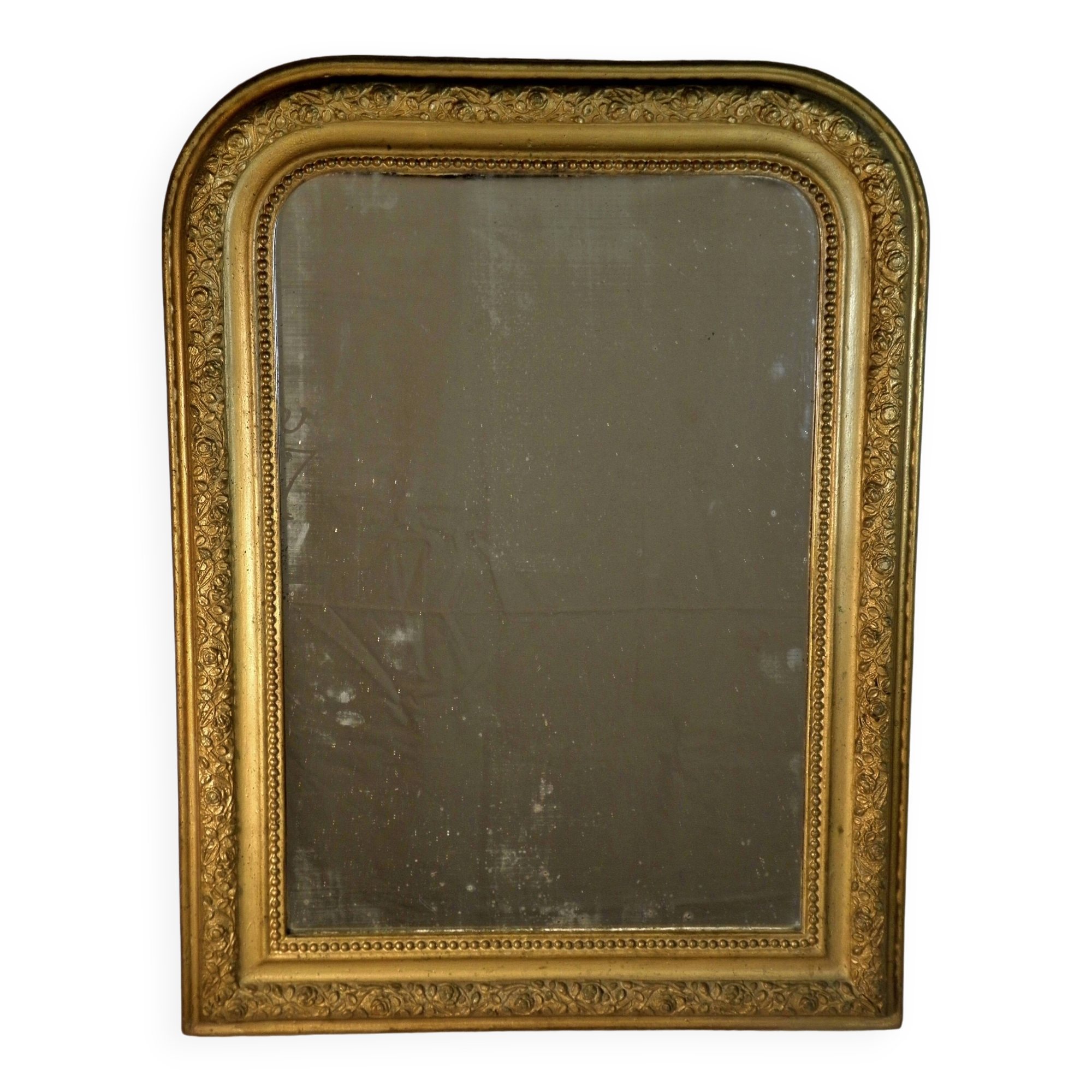 Miroir Louis-Philippe bois doré 75 x 56