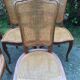 Vintage regency cherry chairs with canned backrests and seats