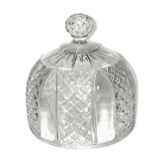 Vintage moulded glass bell - diamond-tipped decoration