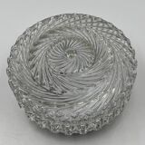 Round glass ceiling light with relief